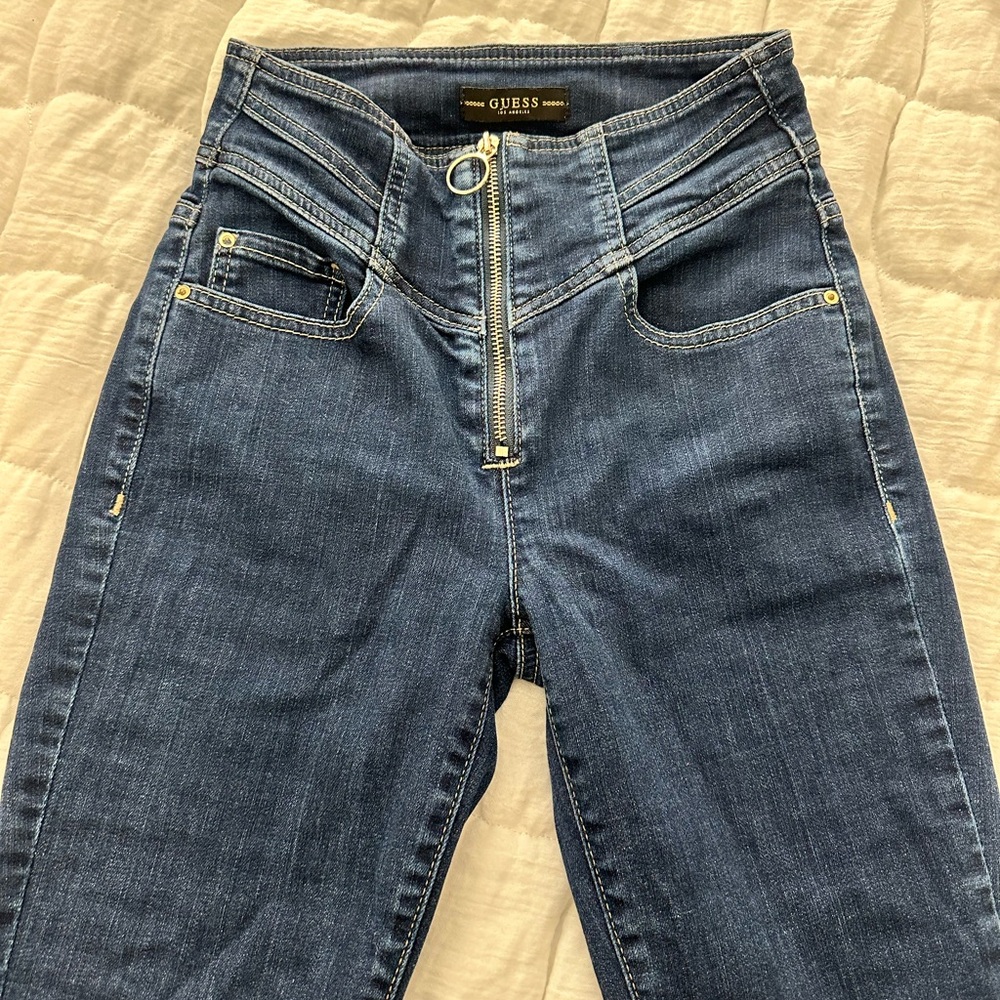 GUESS Women's Blue High-Waisted Jeans